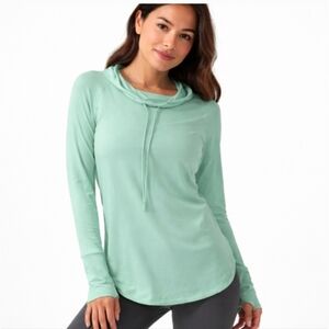 Athleta Uptempo Hoodie Sweatshirt Wintergreen Mint Womens Small Oversized